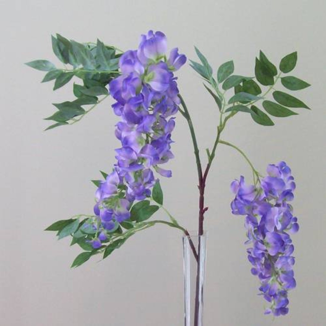 Artificial Wisteria Two Purple Flowers 70cm Artificial Flowers